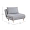 Flash Furniture Shaw Convertible Tri-Fold Sleeper Chair w/Pillow, Channel Stitching and Hideaway Legs in Light Gray BO-BS-BS031-LTGRY-GG - alternate 8